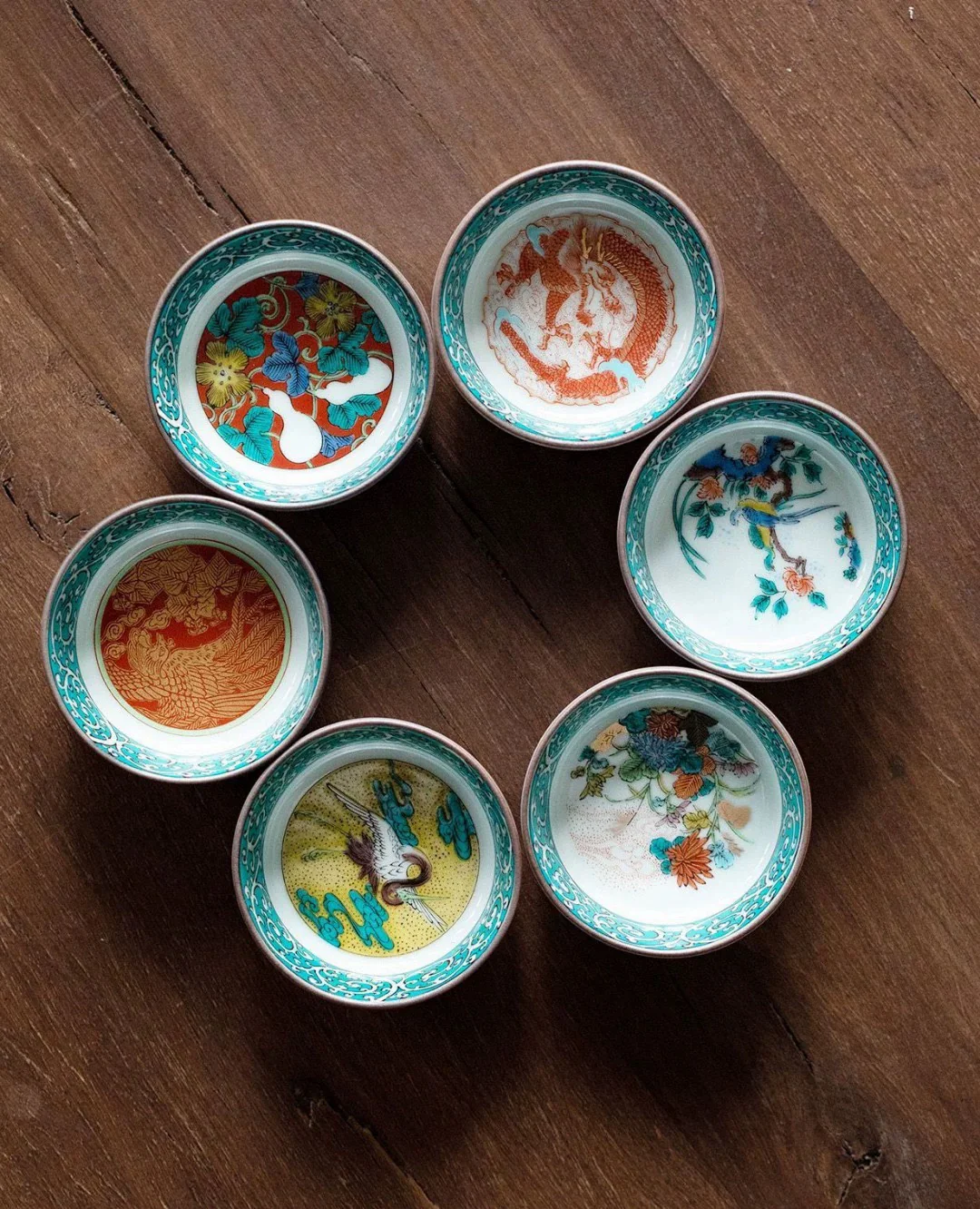 Kutani Ware Ukiyo-e Japanese Tea Cup Gift Set - Image 12
