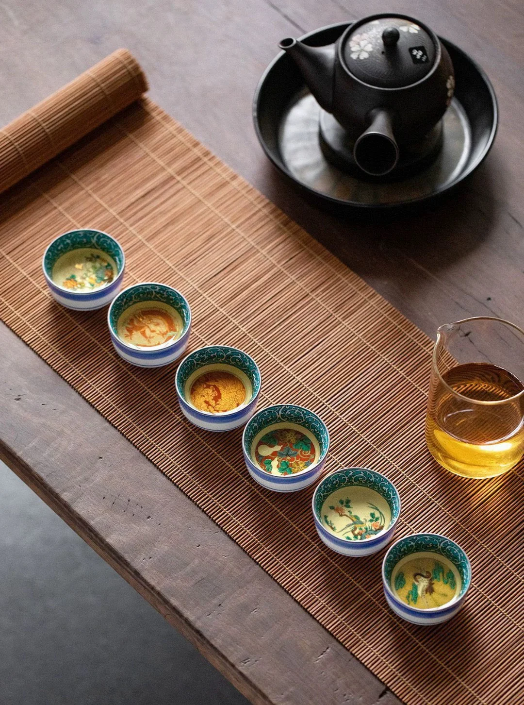 Kutani Ware Ukiyo-e Japanese Tea Cup Gift Set - Image 7