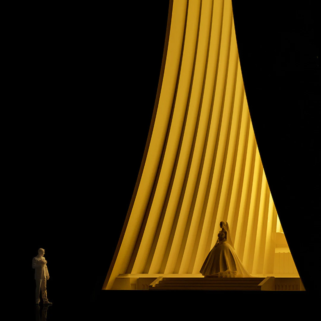 Deisoukoku Luce Memorial Chapel Concrete Table Lamp - Image 6