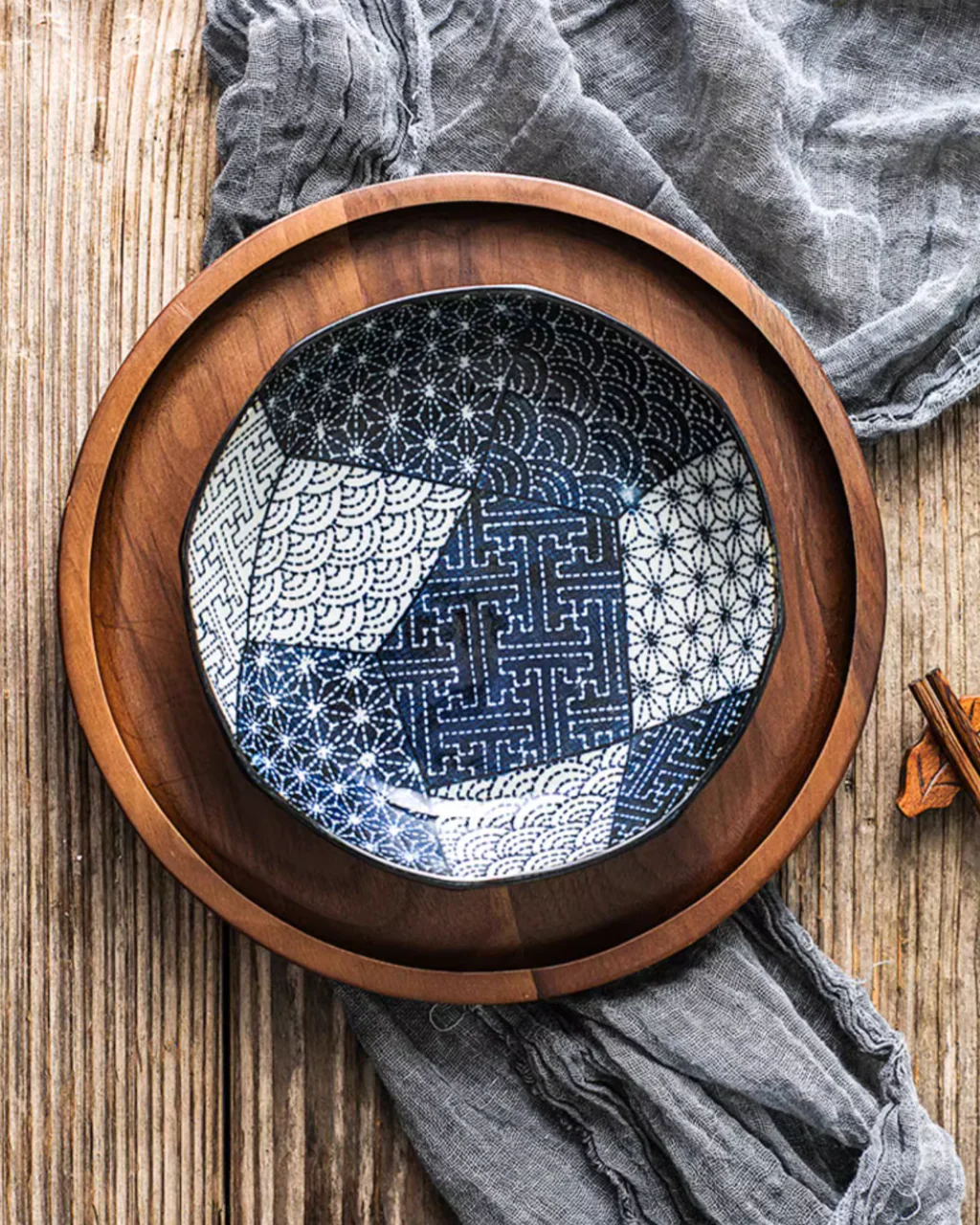 Mino Ware Classic Dyed Octagonal Plate Set - Image 8