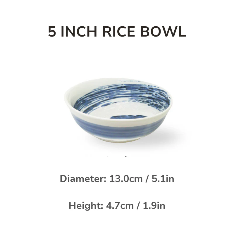 Mino Ware Funshuki Seiryuu Series Underglaze Bowl and Plate Set - Image 15