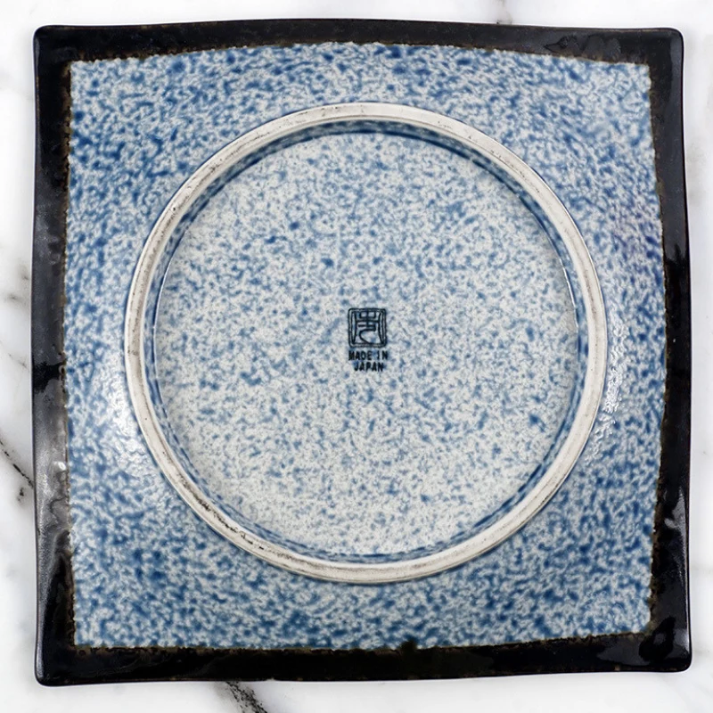 Mino Ware Rectangular Ripple Sushi Plate Gift Set - Image 5