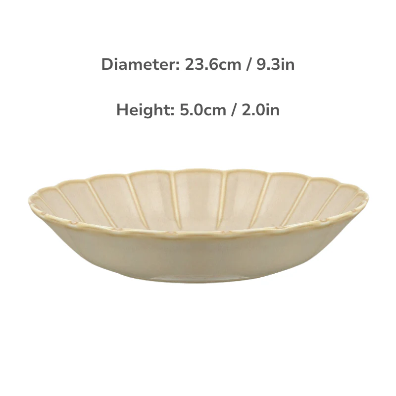 Mino Ware Retro Sweet White Glaze Plate - Image 13