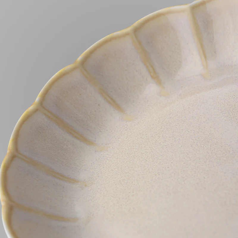Mino Ware Retro Sweet White Glaze Plate - Image 3