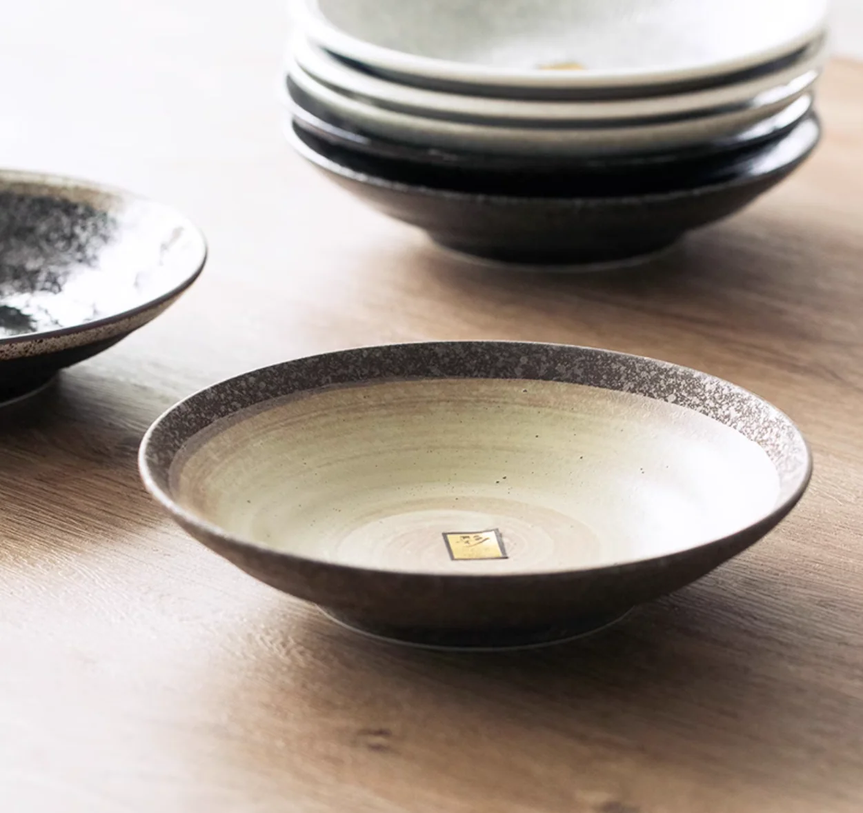 Mino Ware Rustic Vintage Ceramic Plate - Image 16
