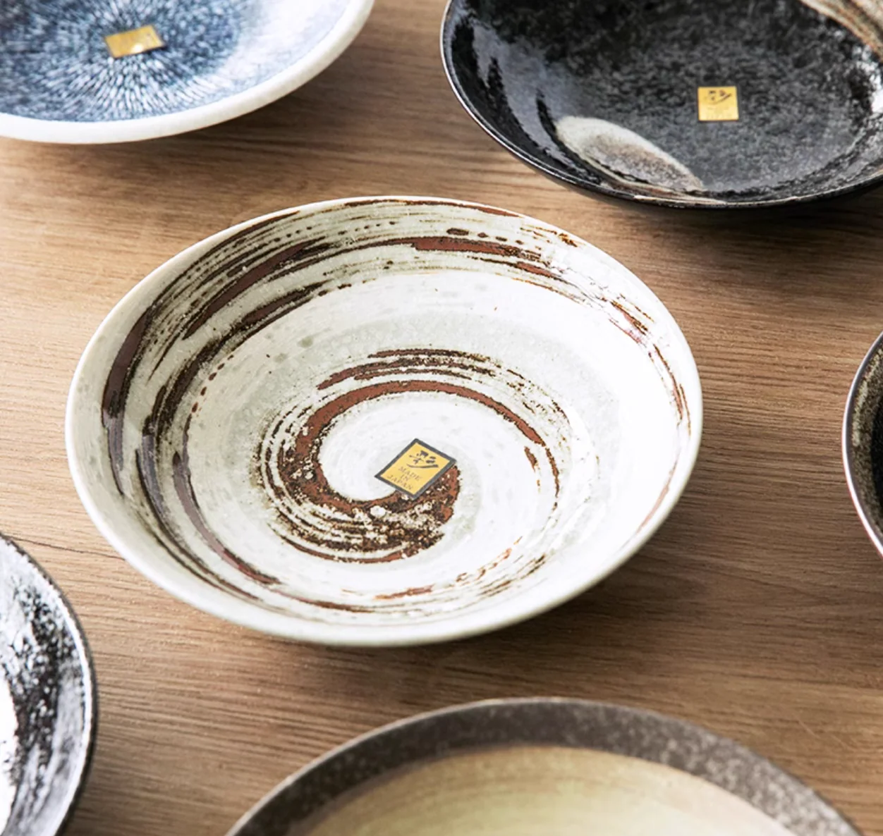 Mino Ware Rustic Vintage Ceramic Plate - Image 3