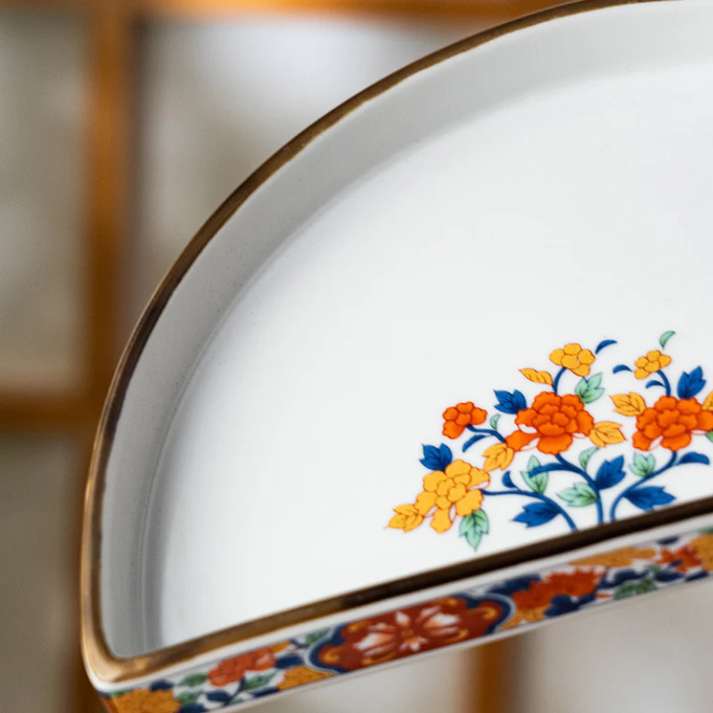 Mino Ware Usuyama Half-Moon Divided Plate - Image 4