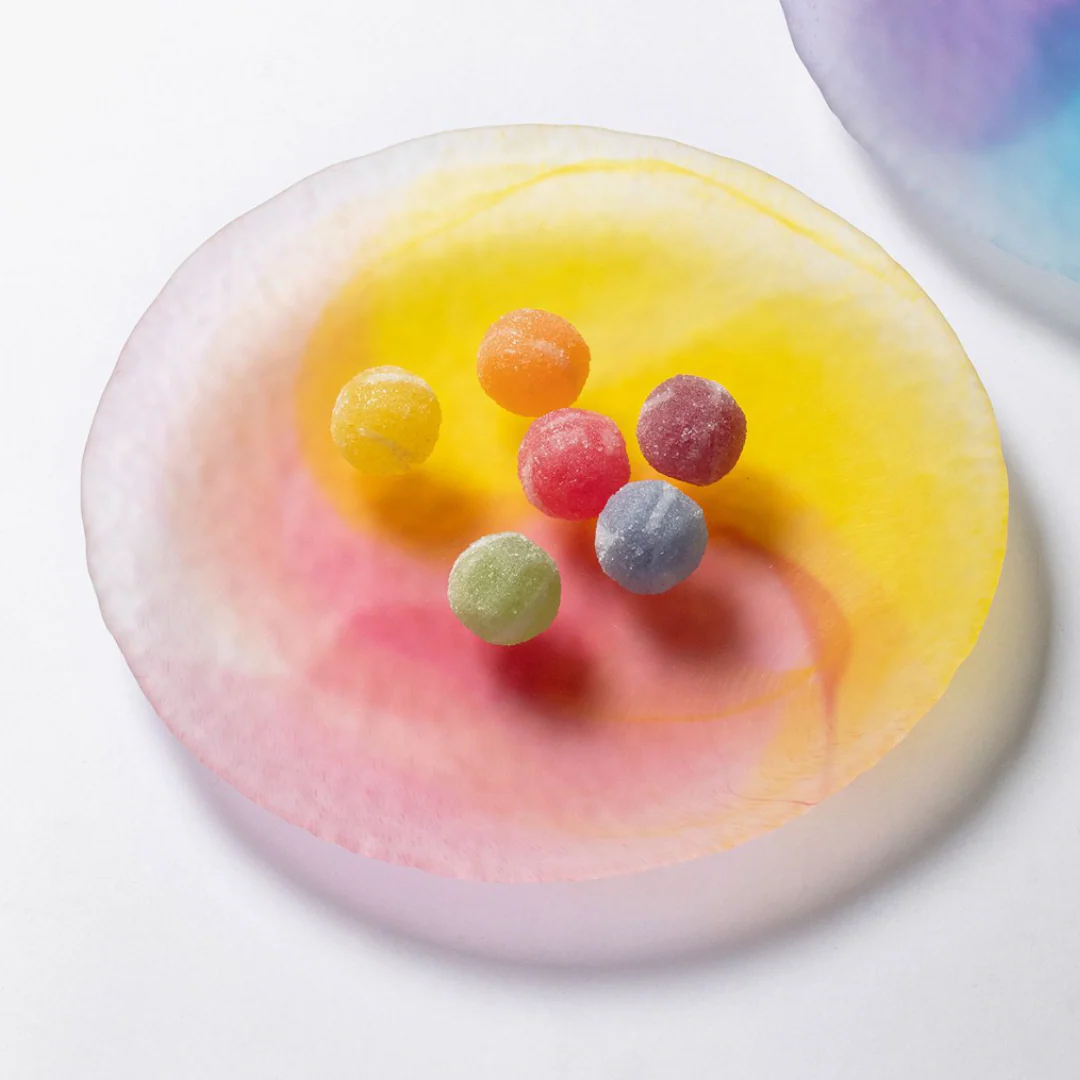 Mizuno Glass Handcrafted Candy-Colored Monet Impression Glass Plate Gift Set - Image 5