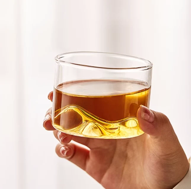 Mokushou Mountain Range Glass Tea Cup - Image 10