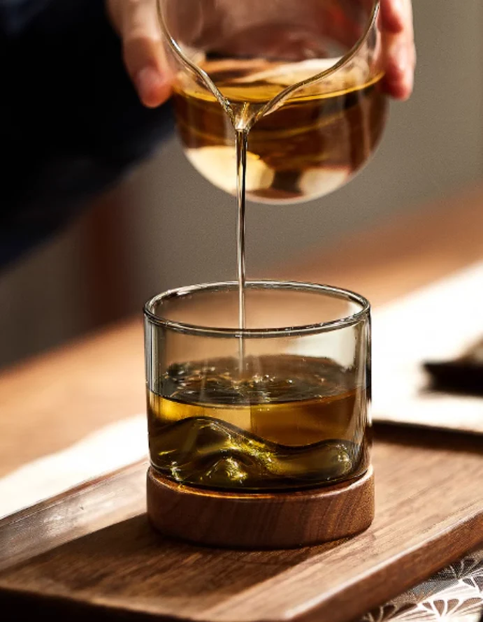 Mokushou Mountain Range Glass Tea Cup - Image 11
