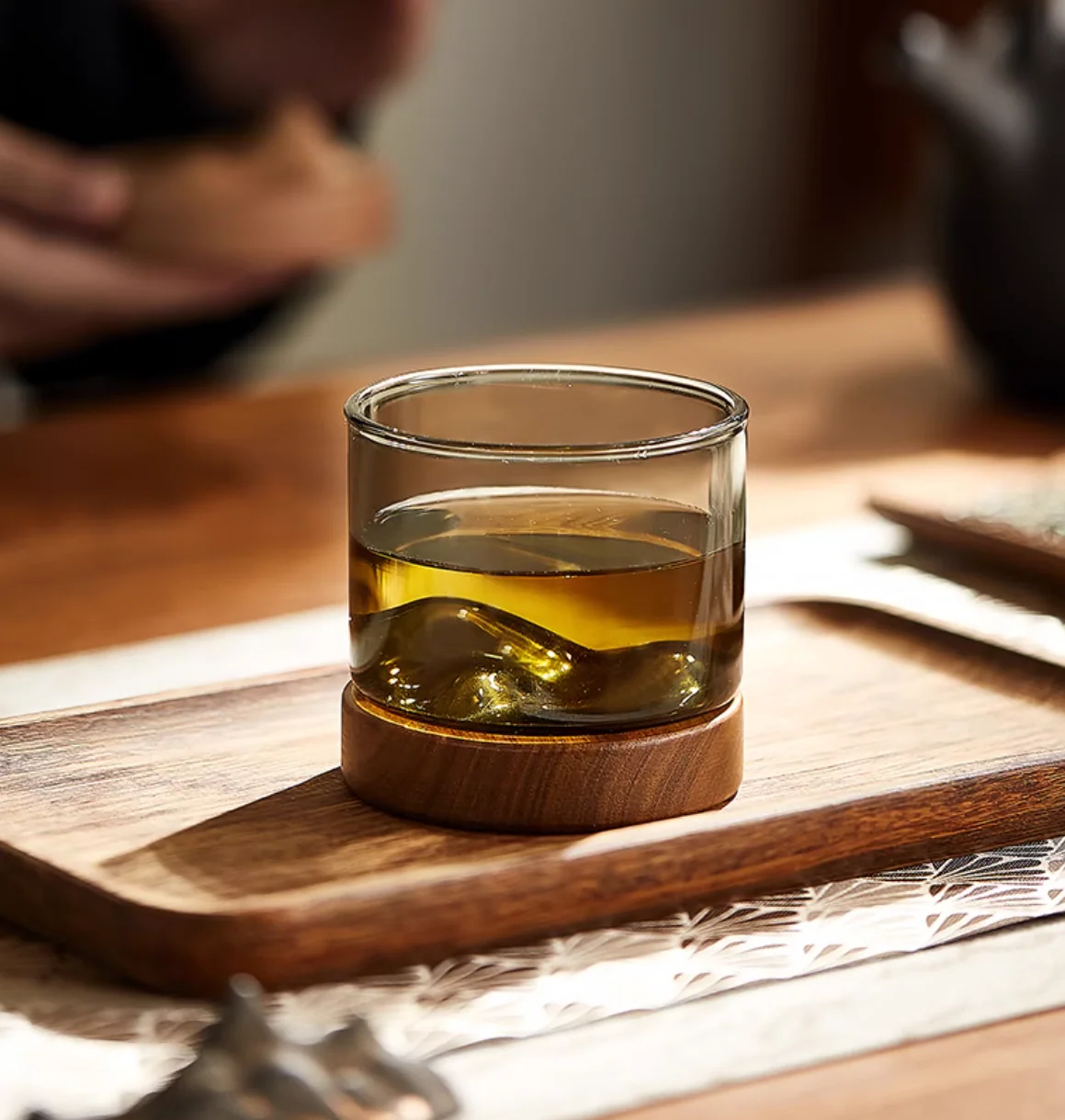 Mokushou Mountain Range Glass Tea Cup - Image 3