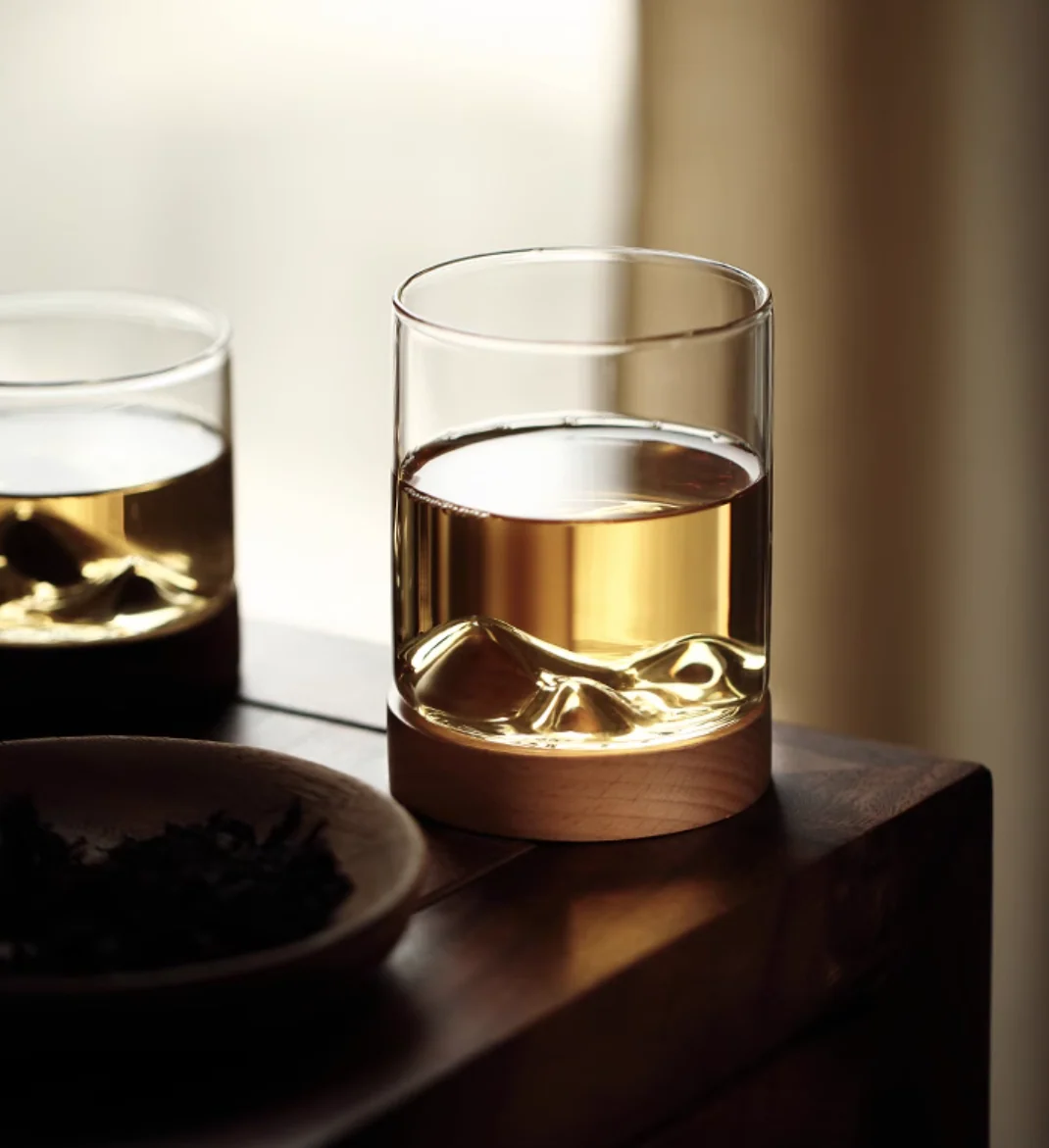 Mokushou Mountain Range Glass Tea Cup - Image 7