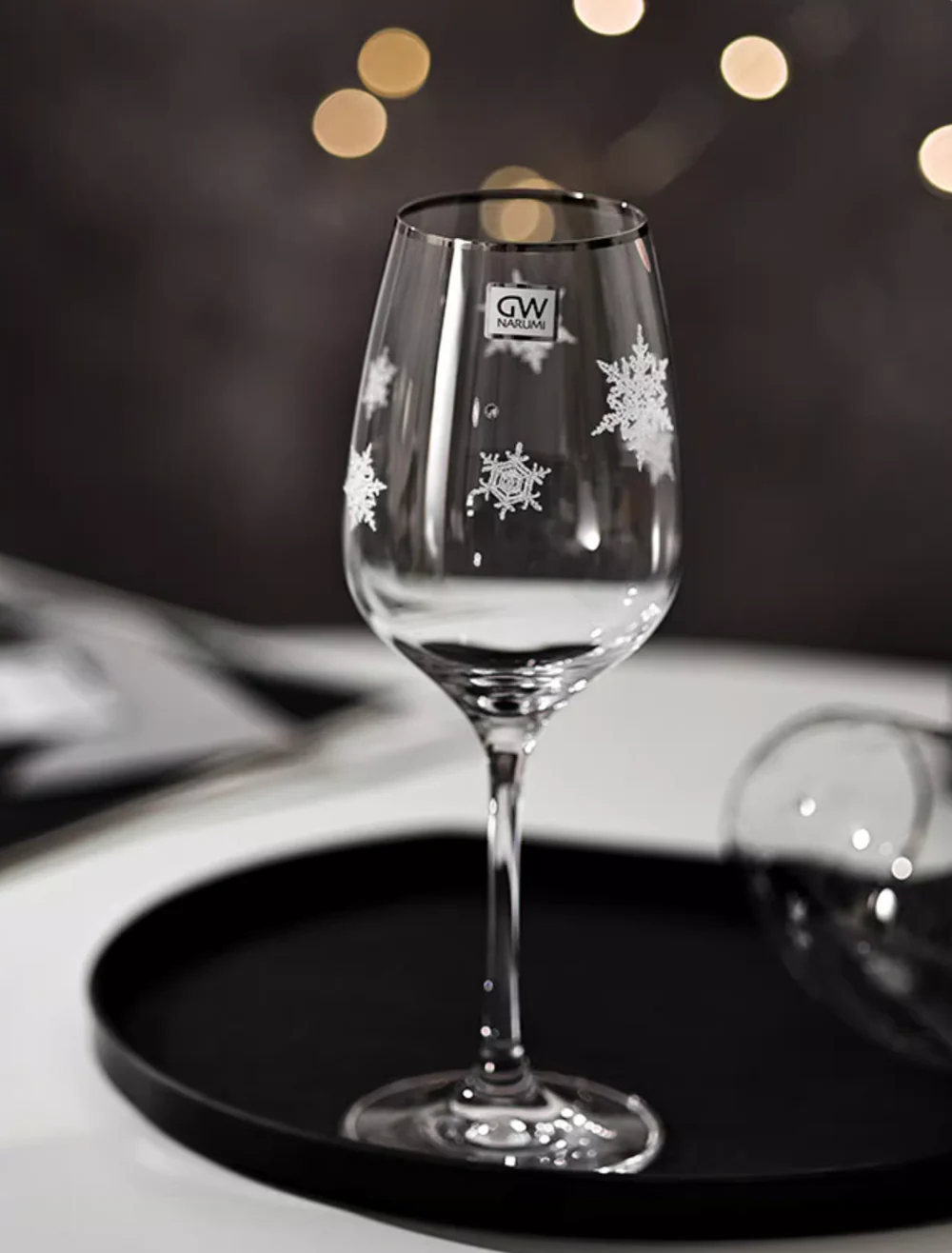 Narumi Snowflake Star Crystal Wine Glass Gift Set - Image 6