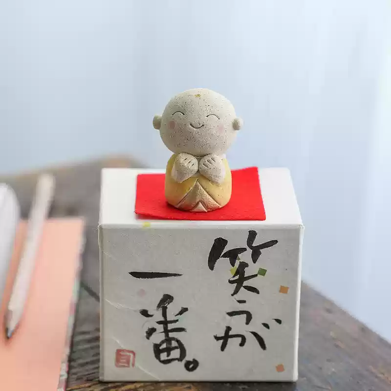 Seto Ware Handcrafted Jizo Bodhisattva – Zen-Inspired Desk Decoration - Image 9
