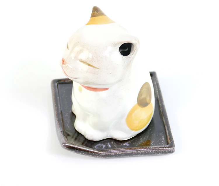 Shoyeido Ceramic Neko Incense Burner - Image 5
