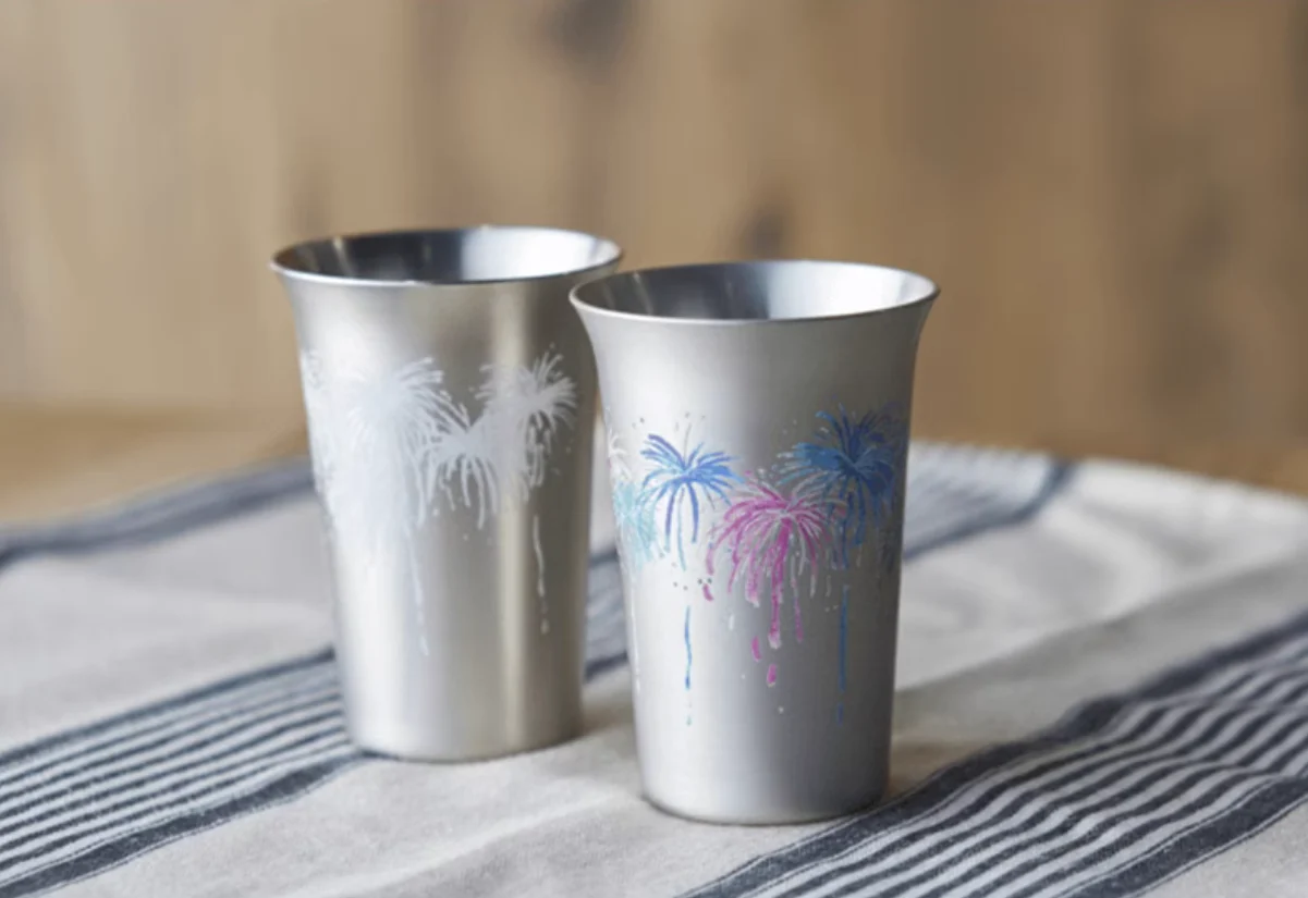 Three Snow Temperature-Sensitive Color-Changing Tin-Copper Beer Mug - Image 10