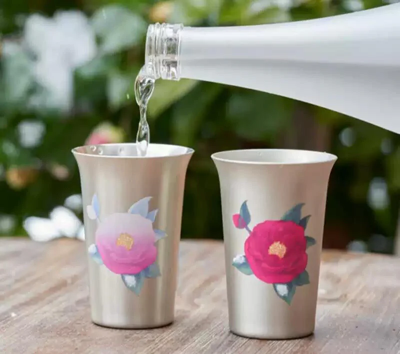 Three Snow Temperature-Sensitive Color-Changing Tin-Copper Beer Mug - Image 11
