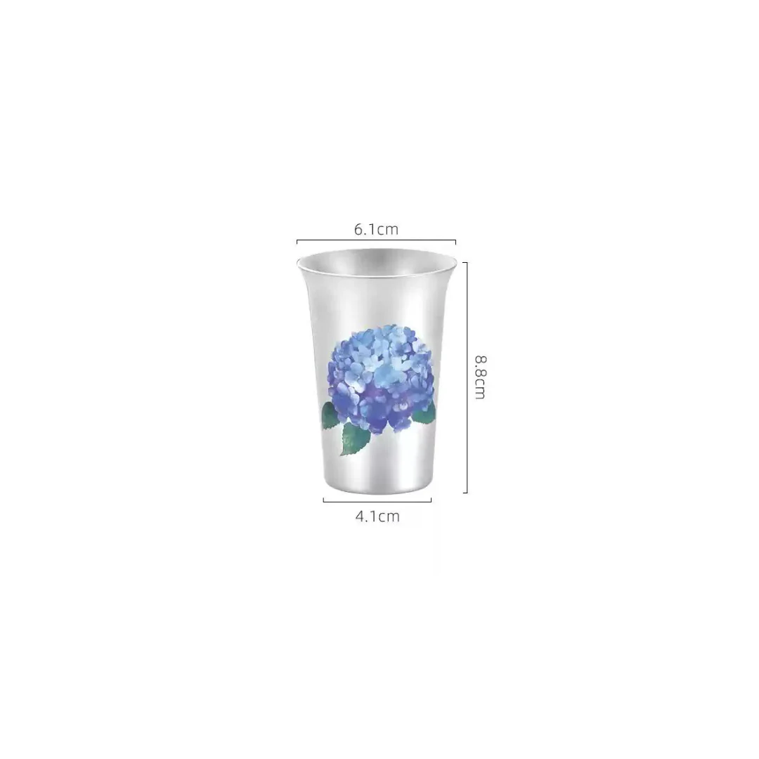 Three Snow Temperature-Sensitive Color-Changing Tin-Copper Beer Mug - Image 18