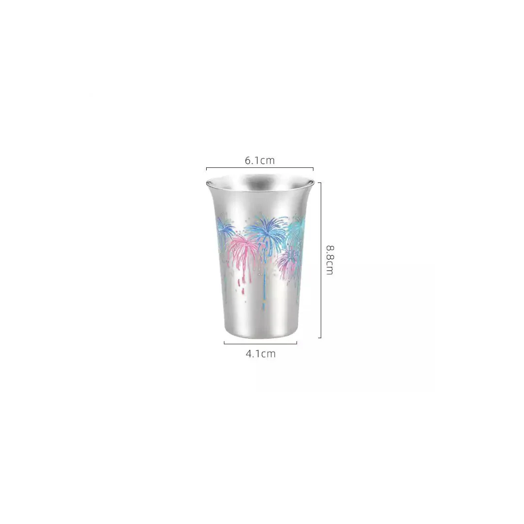 Three Snow Temperature-Sensitive Color-Changing Tin-Copper Beer Mug - Image 23