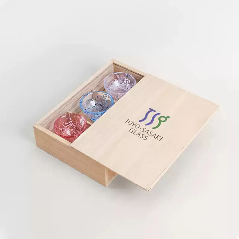 Toyo-Sasaki Colored Glass Sake Cups Housewarming Gift - Image 4