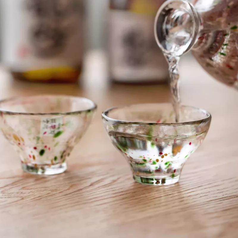 Toyo-Sasaki Colored Glass Sake Cups Housewarming Gift - Image 5