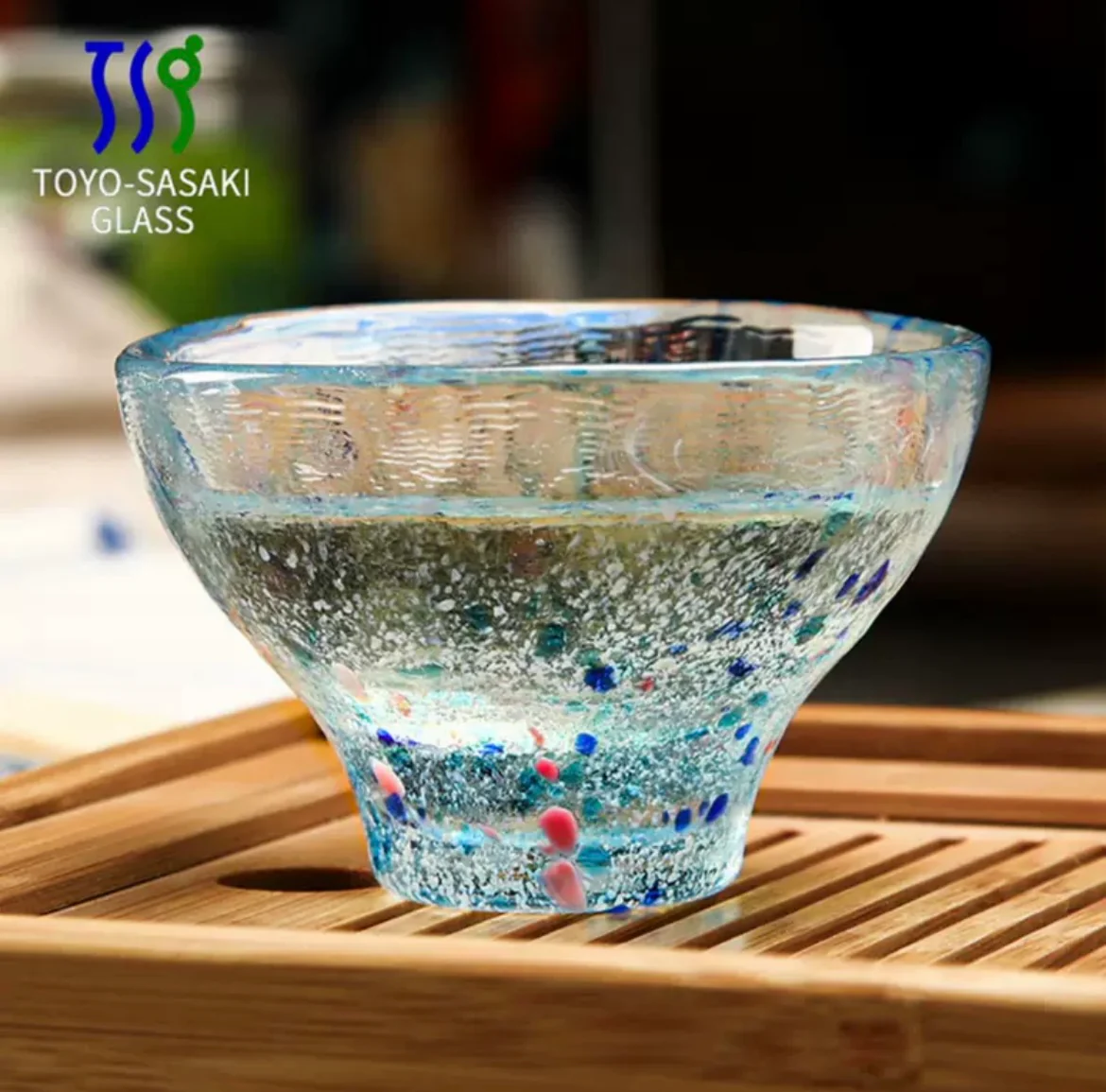 Toyo-Sasaki Four Seasons Colored Glass Sake Set - Image 13