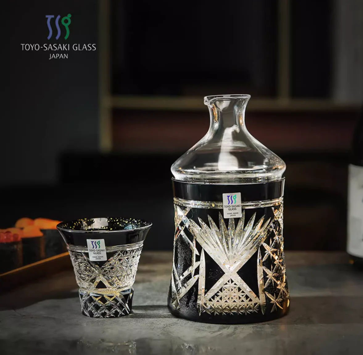 Toyo-Sasaki Handcrafted Limited Edition Yachiyo Kiriko Decanter Set - Image 3