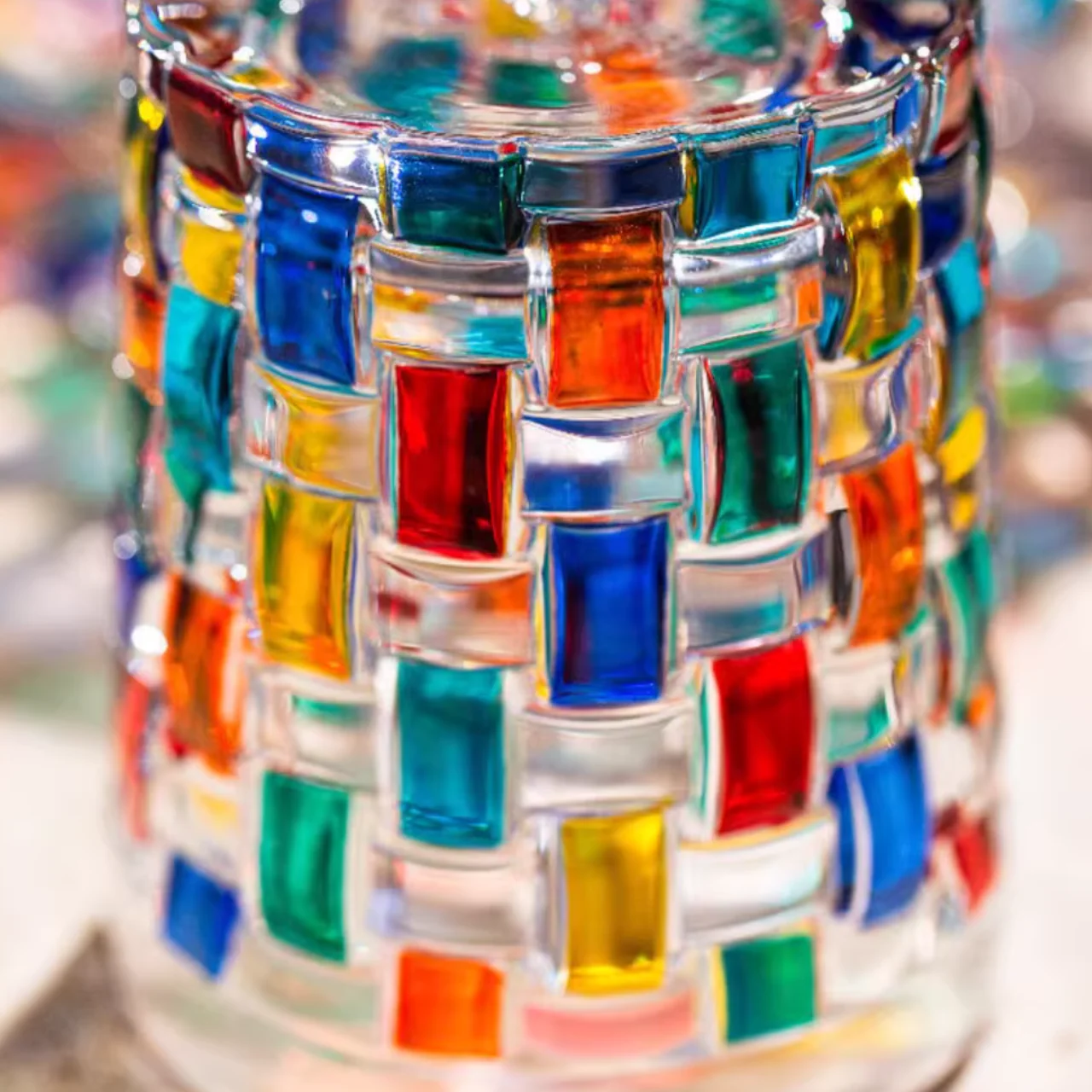 ZECCHIN Woven Multicolor Crystal Whiskey Glass - Image 5